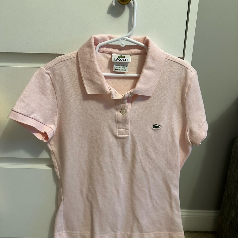Women’s Lacoste Pink Polo Shirt